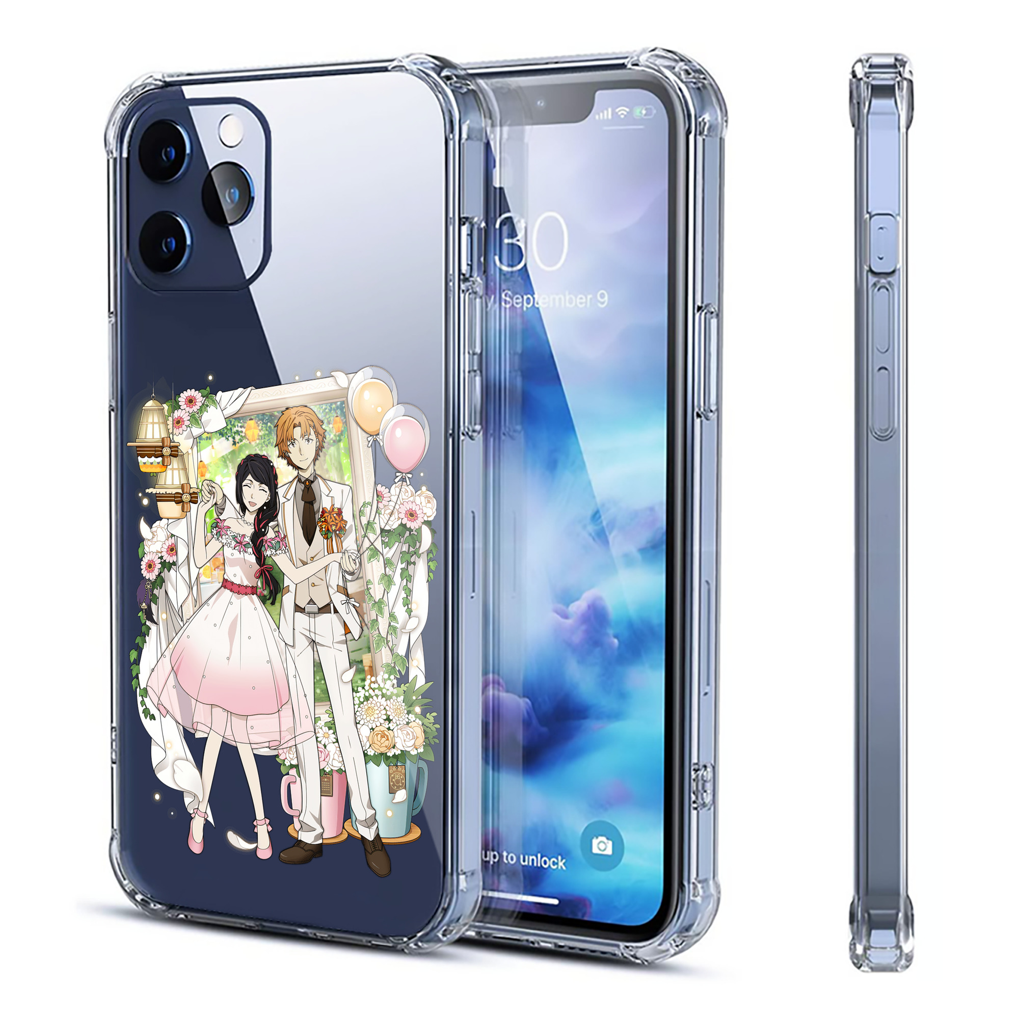 （画像用） 文豪ストレイドッグス Bungo Stray Dogs 【iPhone 12シリーズ対応】透明スマホケース（クリアソフトケース）